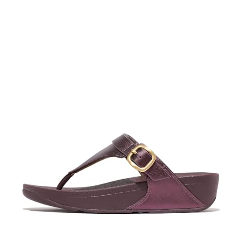Image of FitFlop Lulu Adjustable Leather Toe-Post Sandals