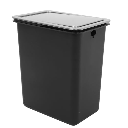 Veemoon Cubo de Basura de Cocina Empotrado en Encimera de Acero Inoxidable con Tapa Abatible Silenciosa, Diseño de 3 Piezas D-260z-430 para Control de Olores y Uso Higiénico en Hogar