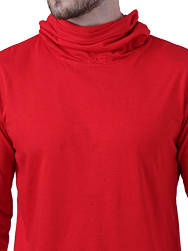 Image of Pause Solid Turtleneck Slim Fit Long Sleeve Men's T-Shirt