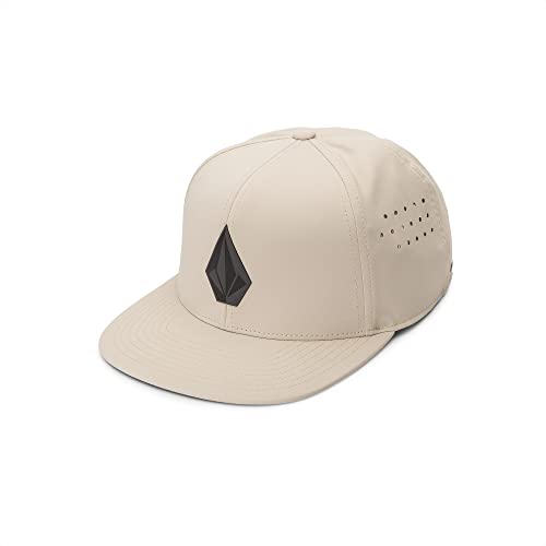 Volcom Men's Regular Stone Tech Snapback Water Resistant Hat, Almond, One Size #TOP12