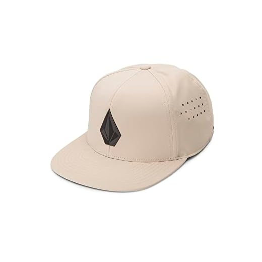 Volcom Men's Regular Stone Tech Snapback Water Resistant Hat, Almond, One Size