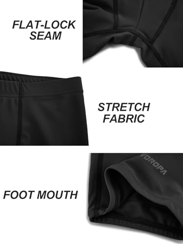 DEVOROPA Youth Boys Swim Shorts Square Leg Swimsuit Nylon Swimming Boxer Brief UPF 50+ Black M - Thumbnail 5