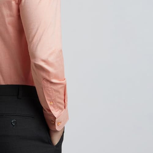 Image of Raymond Men's Slim Fit Solid Pattern Pure Cotton Semi Cut Away Collar Full Sleeve Formal Shirt