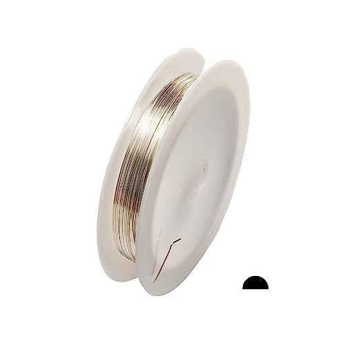 925 Sterling Silver Wire 14 Gauge Half Round Half Hard 1FT by CRAFT WIRE