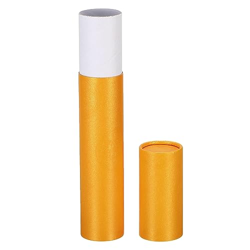 PATIKIL 2 Zoll x 13 Zoll Posterröhre Foto Aufbewahrungsröhre Kalligraphie Maltuben Versand Rohr für Papier Kunst Dokumente Gelb