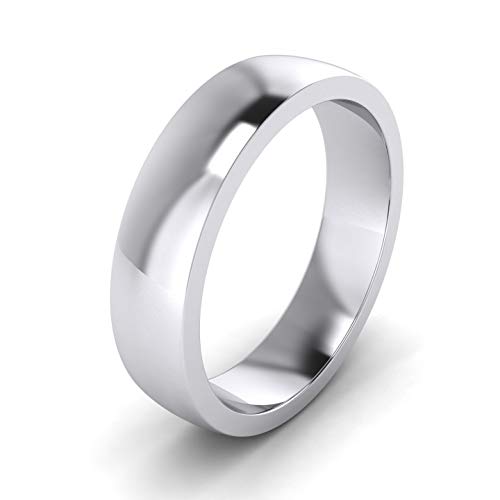 LANDA JEWEL 5mm Heavy Sterling Silver Comfort Fit Polished Womens