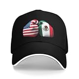 USA Vs Mexico Flag Boxing Gloves Sandwich Baseball Cap