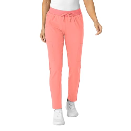Image of Wink W123 Women's Flex-n-Reach Track Scrub Pant, Black, Large Petite