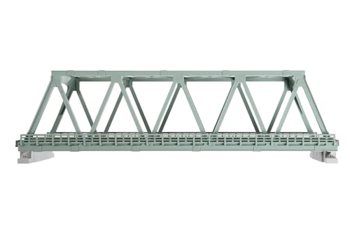 Pont de fer double voie N 20-439 treillis modélisme ferroviaire japonais vert