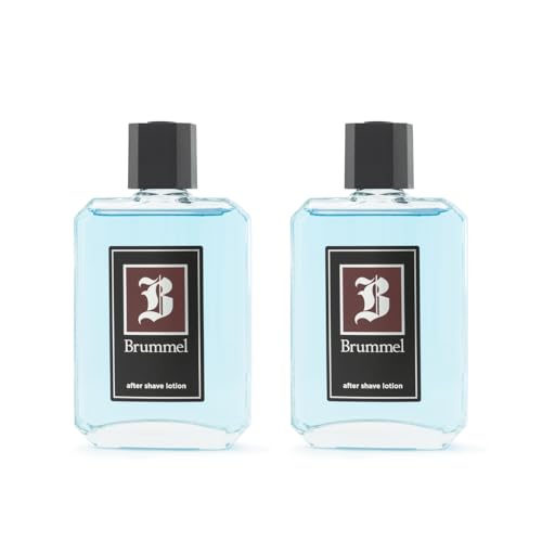 BRUMMEL - Clásica Pack de 2 x 125 ml, After Shave Hombre, Bálsamo Brummel para el Cuidado de la Piel, Perfumado, Masculino, Aroma Cítrico Especiado, Fragancia Fresca de Larga Duración