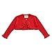 Zukmuk Cardigan da Bambine Cardigan Carino Lavorato a Maglia Maniche Lunghe Capispalla Casual con Bottone Top Corto Tinta Unita alla Moda in Primavera Autunno (Rosso, 1-2 Anni)