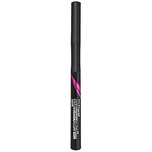 Maybelline Eye Liner, Hyper Precise Black Liquid Eye Liner, Ultra-Thin Defining Felt Tip Liner, Quick Drying Liquid Eyeliner, Ink Technology, Maybelline New York, Safe for Sensitive Eyes, Matte Black