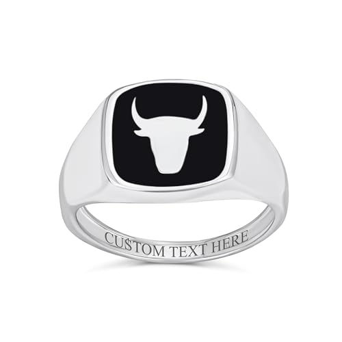 Bague onyx noir style western en argent pour affirmer votre look motard