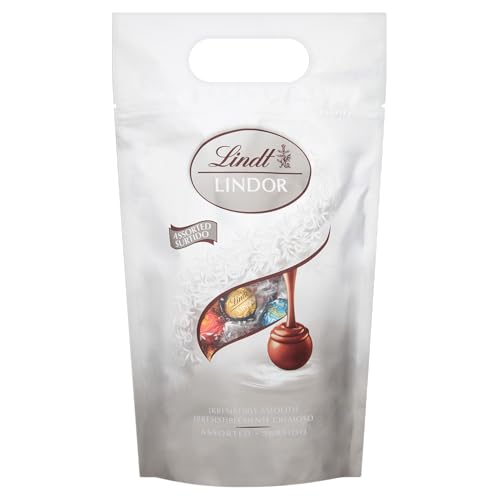Lindt Schokolade | LINDOR Beutel Silber Mischung | 1 kg Beutel | 80 Kugeln...