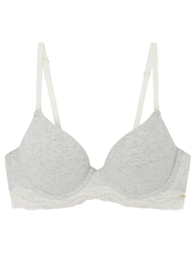 Women' Secret, Mujer, Gorgeous Sujetador Push Up Algodón Gris, Light Melange, 90C