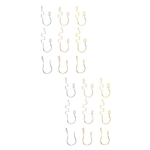 Holibanna 18St Afrikanska Näsa Manschetten Legerings Hjärta Näsa Manschetten Icke Piercing Ringar Falska Näsa Ring Geometriska Klipp På Näsan Ring Smycken Näsa Tillbehör För Kvinnor Män 3