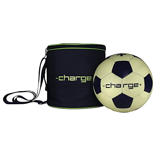 Chargeball Glow In The Dark Light Up Hand Stitched Size 5 Water Resistant Soccer Ball Pro Kit With Led Charging & Carrying Bag For 20 Second Recharge #TOP29