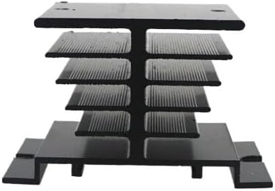 Aluminum Alloy Heat Sink 80mm x 50mm x 50mm for SSR Solid State Relay Guide Rail Radiator(Black)