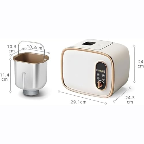 Fabricante de Pan 600g con 13 presets, Temporizador de retardo 15H, Mantener la función Caliente para los panes Frescos.Automatice el Amasado y la cocción.Sartén Antiadherente de Limpieza fácil.Ideal