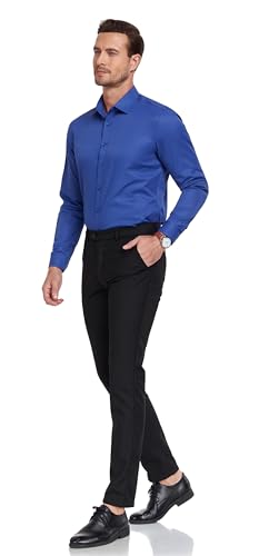 Mens Dress Pants Slim Fit Formal Suit Pants Black Navy Dress Pants Trousers for Men Casual Slacks3