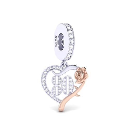 Abalorio de plata de ley 925 compatible con pulseras tipo charm para mujer
