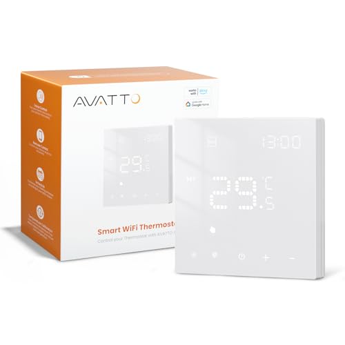 AVATTO Thermostat Für Wasser Fußbodenheizung und Gasboiler, Smart WiFi Thermostat Programmierbar Raumthermostat Unterstützen Alexa, Google Home Sprachsteuerung und Smart Life App Fernbedienung