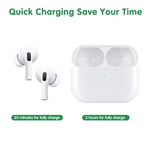 Wireless Charging Case For Airpods Pro, Airpod Pro Charger Case Replacement, Charging Case Compatible With Air Pods Pro Support Blue-Tooth Pairing Sync, 660 Mah Built-In Battery, No Earbuds, White #TOP1