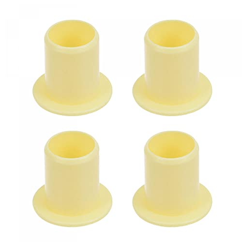 Uxcell Flanged Sleeve Bearings 10Mm Bore 12Mm Od 17Mm Length Pom Wrapped Oilless Bushings Yellow 4Pcs #TOP18