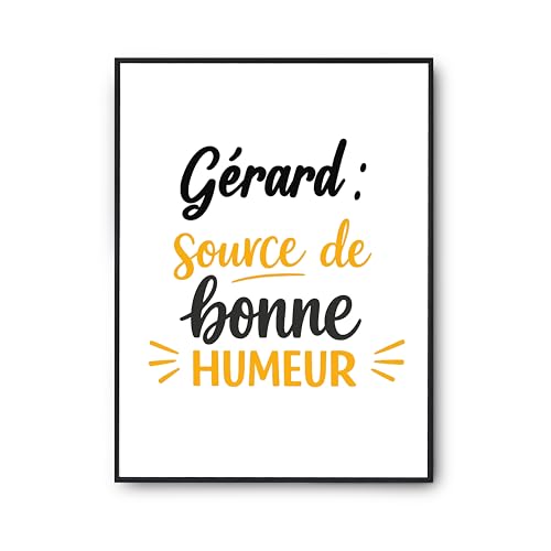 Affiche Gérard déco murale : transformez un mur triste avec ce poster humour