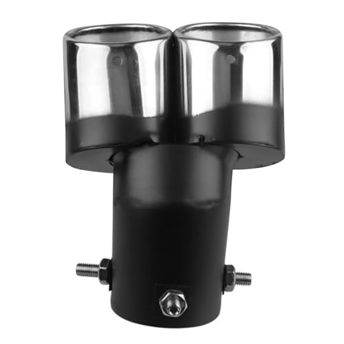Embout échappement voiture double sortie ovale silencieux accessoires tuyau arrière inox