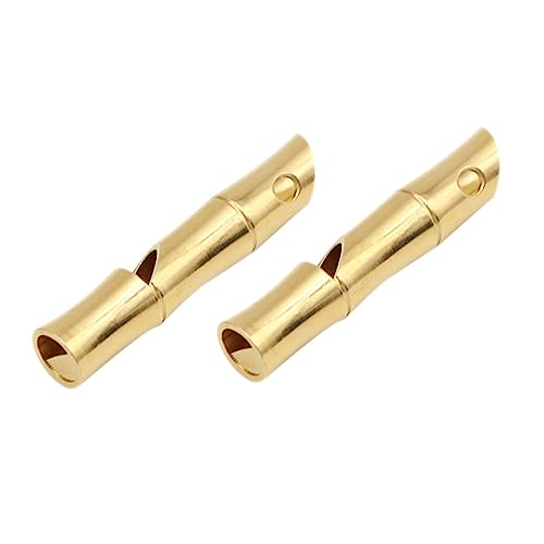 Silbato de emergencia de latón para llavero 2 pcs miniatura 1