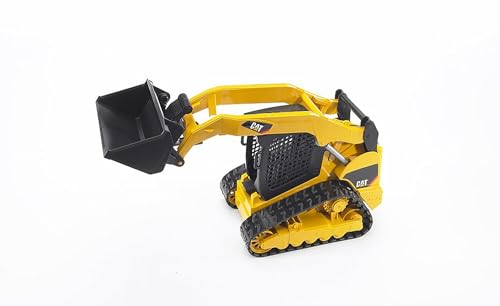 bruder 02136 - Cat Kompaktkettenlader inklusive Frontadapter - 1:16 Baufahrzeug, Baustelle, Lader, Spielzeug