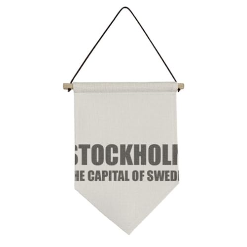 Drapeau sur toile Stockholm de qualité supérieure pour bannière murale