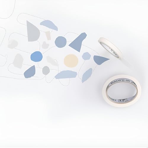 Image of GANPUB White Multi-Purpose White Masking Tape Total Length 20M Painter Tape 4 Kinds Optionals 0.47'' /0.71'' /0.94'' /1.42'' Writable Masking Tape Inch 1 Inch Wide Painters Tape for Art Tape