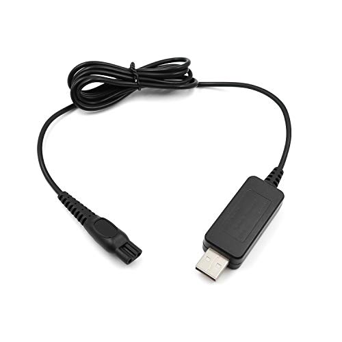 5V USB to DC 15V Charger for Philips Oneblade, Power Cord Cable for Philips Norelco One Blade QP6520,QP6510 Trimmer & Shaver, Replacement for Philips HQ8505 Charger