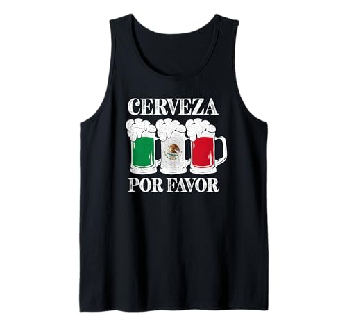 Cerveza Por Favor Funny Mexico Party Mexican Beer Festival Camiseta sin Mangas