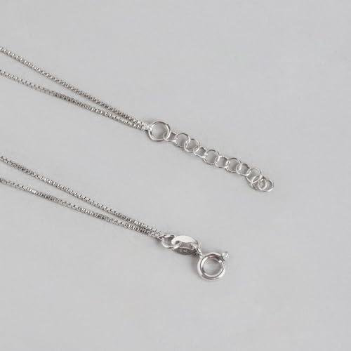 Women's 925 Sterling Silver Modest Leaf Rhodium Plated Chain Anklet, Single