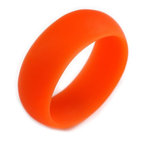 Bracelet jonc orange acrylique Avalaya pour sublimer un look d'été