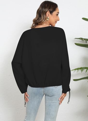 Image of 2025 Womens Chiffon Blouses V Neck 3 /4 Sleeve Tops Oversized Button Down Flowy Shirts Business Casual Outfits