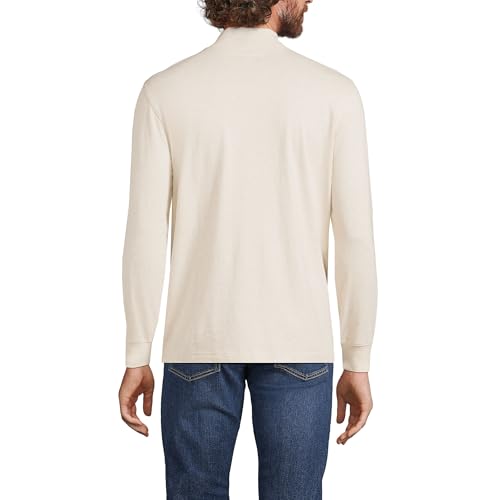 Lands' End Men's Super-T Cotton-Blend Mock Turtleneck Shirt2