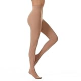 Frola Women's 80 Denier Soft Semi Opaque Solid Color Footed Pantyhose Tights(Large-X-Large,Light Suntan)
