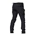 Military Cargo Pants for Men Hiking Fishing Security Stretchy Breathable Lightweight Hot Weather Work Construction Camouflage Flexcamo - Tactical Waterproof Pants Black M