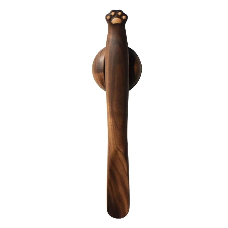 Calzascarpe Calzascarpe 35 cm Zampa di gatto Noce nera Calzascarpe carino in legno Calzascarpe flessibile fatto a mano Utile sollevatore for scarpe Cucchiaio for scarpe professionale Strumenti for la