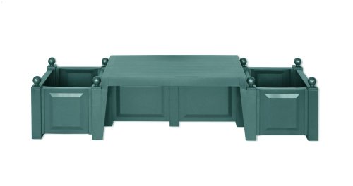 Preisvergleich Produktbild KHW 43003 Gartenbank"Berlin" inklusiv 2 Pflanzkästen, grün