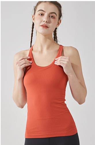 Image of sphinx cat Yoga Racerback Tank Top for Women with Built in Bra,Women's Padded Sports Bra Fitness Workout Running Shirts