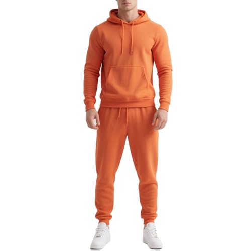 Men's Tacksuit 2 Piece Active Set Fleece Pullover Sweatshirt and Sweatpants Jogging Sweatsuit Outfit