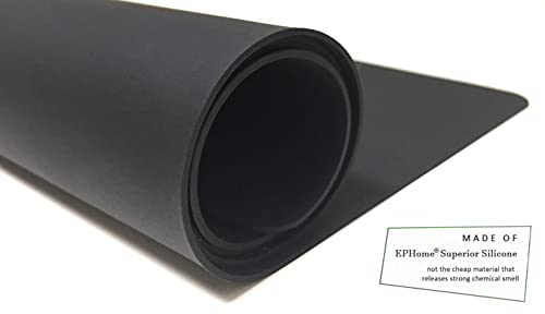 Ephome 2Pack Extra Large Multipurpose Silicone Nonstick Pastry Mat, Heat Resistant Nonskid Counter Mat, Table Mat, 23.6''X15.75'' (Black) #TOP2