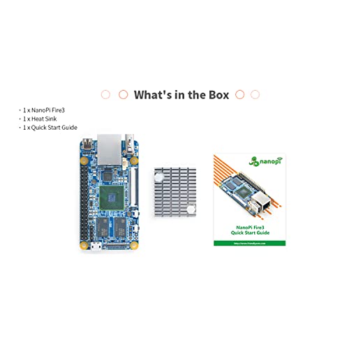 NanoPi Fire3-LTS Open Source S5P6818 1.4GHz DDR3 1GB RAM Single Board Computer Onboard Gigabit Ethernet USB 2.0 HDMI Debug 40pinGPIO Port for AI Development Support Android Debian UbuntuCore+Qt - Image 2