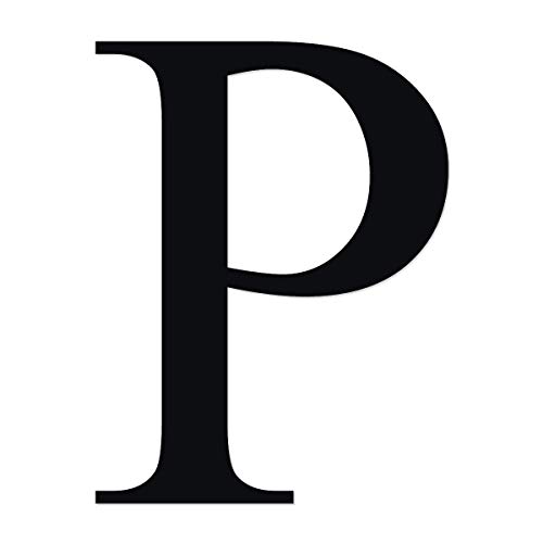 Applicable Pun Rho Greek Letter P - Vinyl Decal for Outdoor Use on Cars, ATV, Boats, Windows and More - Black 6 Inches Tall