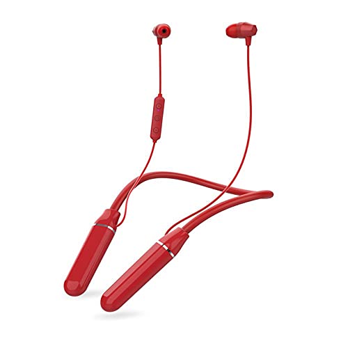 YQG Bluetooth Wireless Headset, Magnetic Neck-Mounted Sports Bluetooth Headset, Portable Bluetooth Headset for Cycling, Gaming, Sports Running Headset (Color : Red)